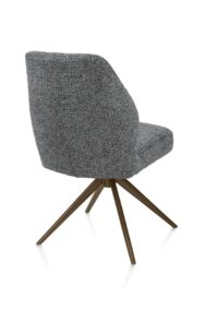 Baya, eetkamerstoel - steelbrown - pocketvering - stof Sevilla - Antraciet - Afbeelding 2