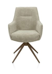 Theo, armstoel - vast - steel brown - pocket - Vada - Salie groen