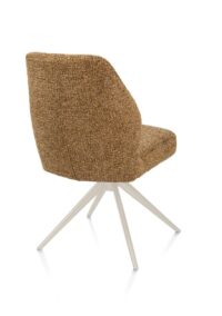 Baya, eetkamerstoel - crème - pocketvering - stof Sevilla - Okergeel - Afbeelding 2