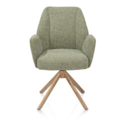 Baya, chaise à accoudoirs - pivotante - naturel - ressorts ensaches - selected choices