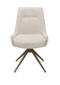 Theo, eetkamerstoel - vast - steel brown - pocket - Vada - beige