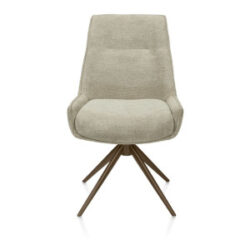 Theo, eetkamerstoel - vast - steel brown - pocket - Vada - Salie groen