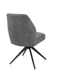 Baya, eetkamerstoel - zwart - pocketvering - stof Sevilla - Antraciet - Afbeelding 2