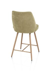 Jaxie, Barstoel stof, draaibaar frame houtstructuur - Groen - Afbeelding 3