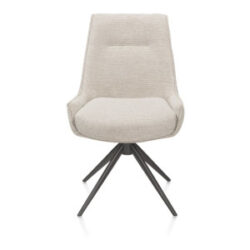 Theo, eetkamerstoel - vast - grafiet - pocket - Vada - beige
