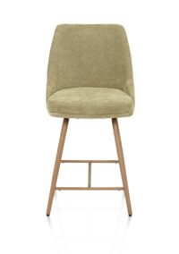 Jaxie, Barstoel stof, draaibaar frame houtstructuur - Groen