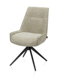 Theo, eetkamerstoel - vast - rough off black - pocket - Vada - Salie groen - Afbeelding 2