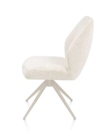 Baya, eetkamerstoel - crème - pocketvering - stof Sevilla - Creme - Afbeelding 3