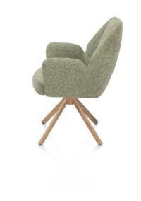 Baya, armstoel - draaibaar - naturel - pocketvering - stof Sevilla - Olijf - Afbeelding 3