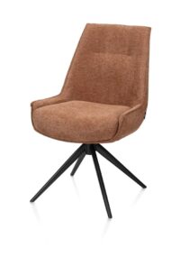 Theo, eetkamerstoel - vast - rough off black - pocket - Vada - koper - Afbeelding 2