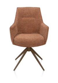 Theo, armstoel - vast - steel brown - pocket - Vada - koper