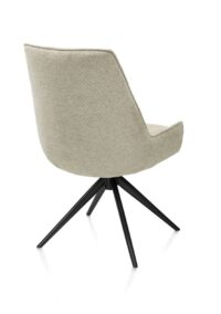 Theo, eetkamerstoel - vast - rough off black - pocket - Vada - Salie groen - Afbeelding 3