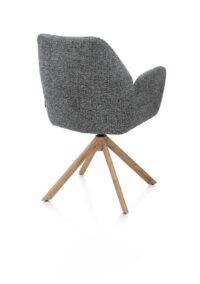 Baya, armstoel - draaibaar + relax - naturel - pocketvering - stof Sevilla - Antraciet - Afbeelding 2