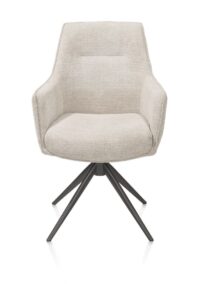 Theo, armstoel - draaibaar met kantelfunctie - grafiet - pocket - Vada - beige