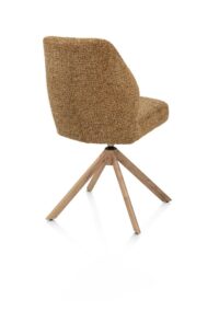 Baya, eetkamerstoel - draaibaar - naturel - pocketvering - stof Sevilla - Okergeel - Afbeelding 2