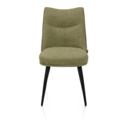 Hester, Chaise de salle à manger 4 pieds, tissu - Olive