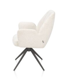 Baya, armstoel - grafiet - pocketvering - stof Sevilla - Creme - Afbeelding 3