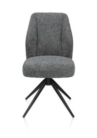 Baya, eetkamerstoel - zwart - pocketvering - stof Sevilla - Antraciet