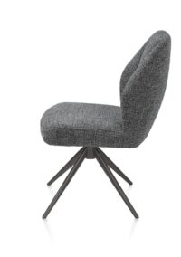 Baya, eetkamerstoel - grafiet - pocketvering - stof Sevilla - Antraciet - Afbeelding 3