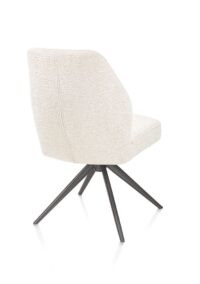 Baya, eetkamerstoel - grafiet - pocketvering - stof Sevilla - Creme - Afbeelding 2