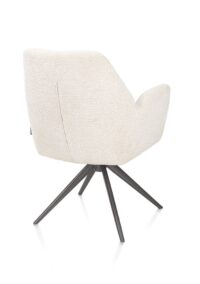 Baya, armstoel - grafiet - pocketvering - stof Sevilla - Creme - Afbeelding 2