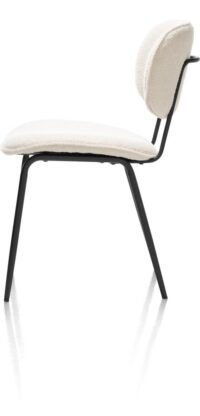 Lexi, eetkamerstoel - zwart frame (ROB) - stof Avicci - Creme - Afbeelding 3