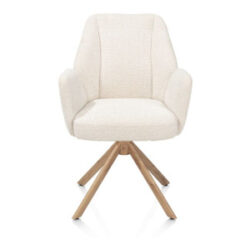 Baya, armstoel - draaibaar + relax - naturel - pocketvering - stof Sevilla - Creme