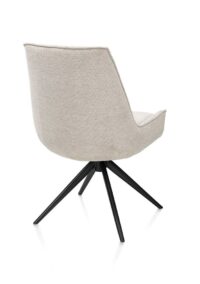 Theo, eetkamerstoel - vast - rough off black - pocket - Vada - beige - Afbeelding 3