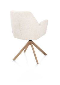 Baya, armstoel - draaibaar - naturel - pocketvering - stof Sevilla - Creme - Afbeelding 2
