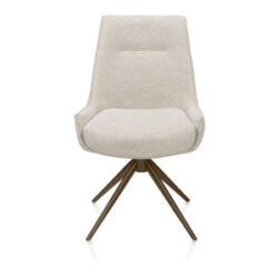 Theo, chaise - fixe - steel brown - confort ressorts - Vada - beige