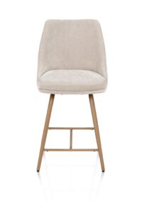 Jaxie, Barstoel stof, draaibaar frame houtstructuur - Taupe
