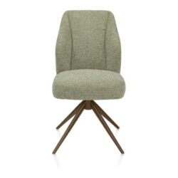 Baya, eetkamerstoel - steelbrown - pocketvering - stof Sevilla - Olijf