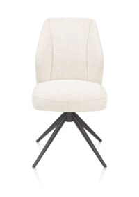 Baya, eetkamerstoel - grafiet - pocketvering - stof Sevilla - Creme