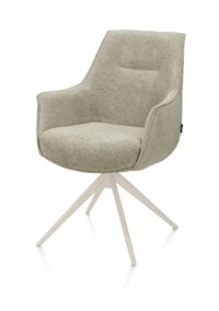 Theo, armstoel - draaibaar met kantelfunctie - crème - pocket - Vada - Salie groen - Afbeelding 2