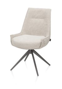 Theo, eetkamerstoel - vast - grafiet - pocket - Vada - beige - Afbeelding 2