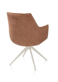 Theo, armstoel - draaibaar met kantelfunctie - crème - pocket - Vada - koper - Afbeelding 3