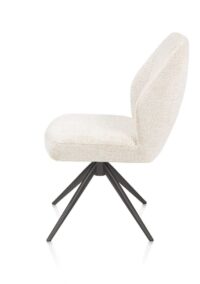 Baya, eetkamerstoel - grafiet - pocketvering - stof Sevilla - Creme - Afbeelding 3