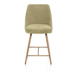 Jaxie, chaise de bar - pivotant - aspect ch&ecirc;ne - Malaya - Vert