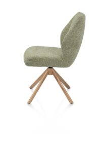 Baya, eetkamerstoel - draaibaar + relax - naturel - pocketvering - stof Sevilla - Olijf - Afbeelding 3