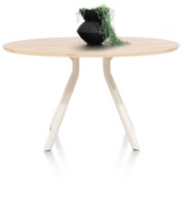 Arvada, table 140 cm. - ronde - pied central Nebbia - Naturel Nebbia