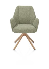 Baya, armstoel - draaibaar + relax - naturel - pocketvering - stof Sevilla - Olijf