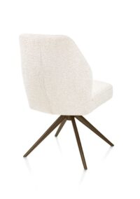Baya, eetkamerstoel - steelbrown - pocketvering - stof Sevilla - Creme - Afbeelding 2