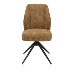 Baya, chaise - noir - ressorts ensaches - tissu Sevilla - Jaune ocre