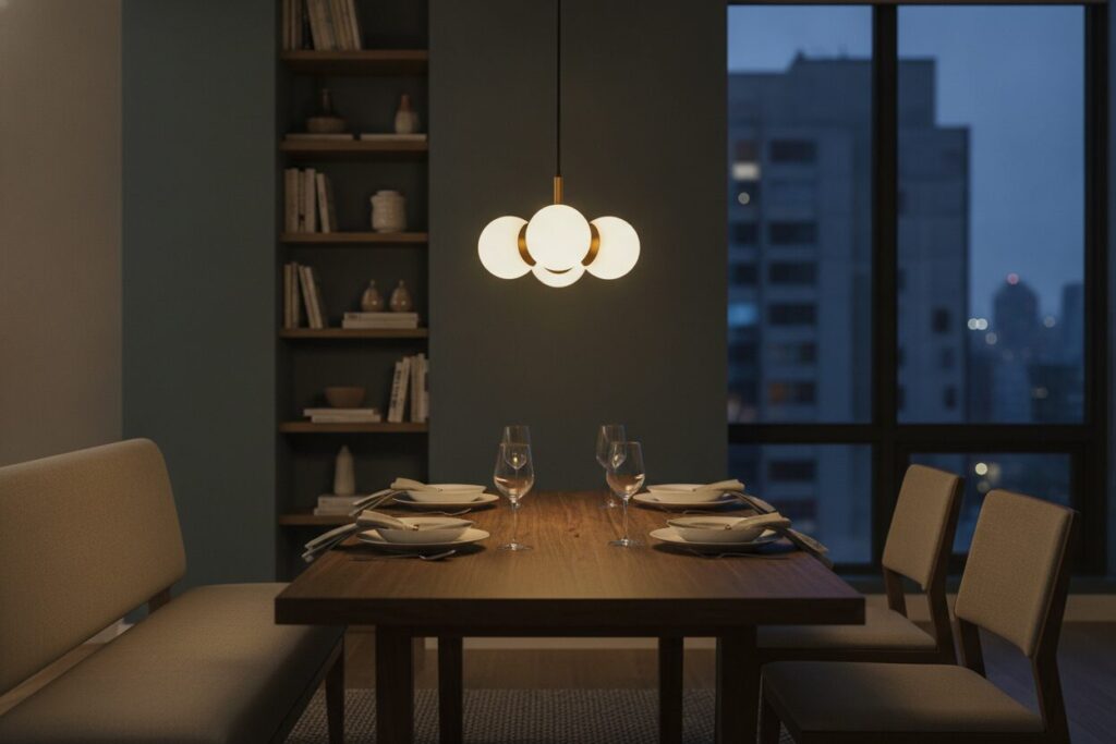 Hanglamp Hoogte Boven Eettafel La Salle À Manger Idéale : Dimensions, Table, Chaises Et Éclairage