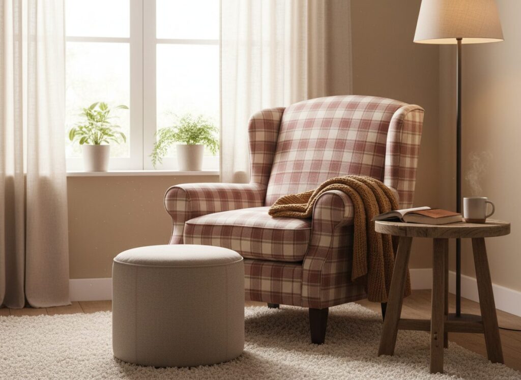 Hocker Aan De Voet Van Een Leesfauteuil Hocker Aan De Voet Van Een Leesfauteuil