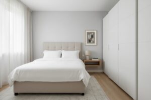 Slim Ingerichte Kleine Slaapkamer Met Schuifdeurkast