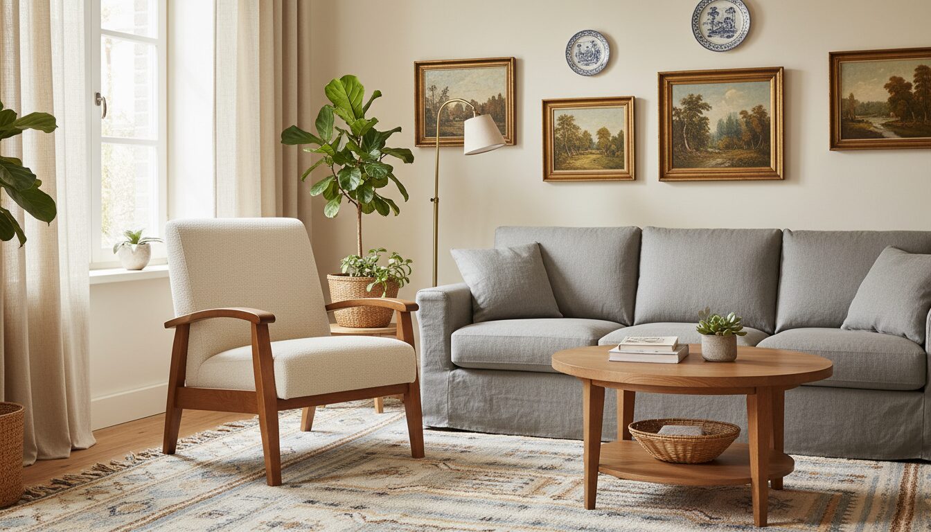 Zithoek Met Stevige Seniorvriendelijke Fauteuil En Zetel Canapés Pour Seniors : Se Lever Facilement Commence Par Les Bonnes Mesures
