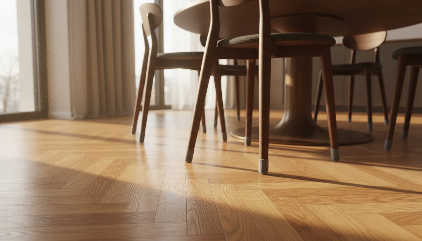 Eetkamerstoelen Met Viltglijders Op Eiken Parket Protéger Son Sol Sous Les Meubles : Les Feutres Ne Sont Pas Un Détail