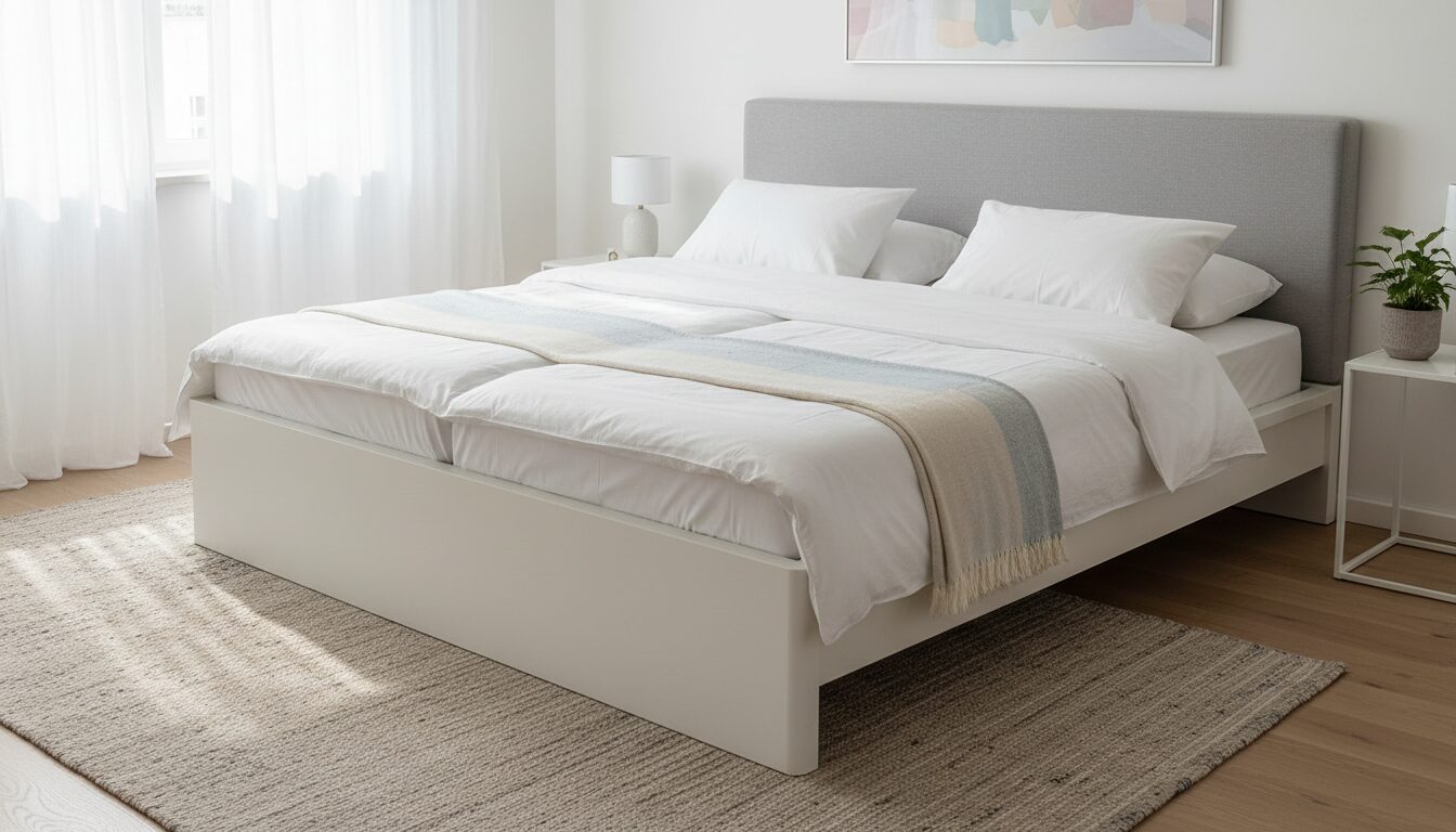 Tweepersoonsbed Met Twee Aparte Matrassen Naast Elkaar Tweepersoonsbed Met Twee Aparte Matrassen Naast Elkaar