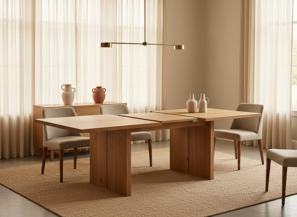 Uitschuifbare Eiken Eettafel Met Zichtbaar Verlengblad Choisir Une Table À Manger : Les Bonnes Dimensions Pour Chaque Famille
